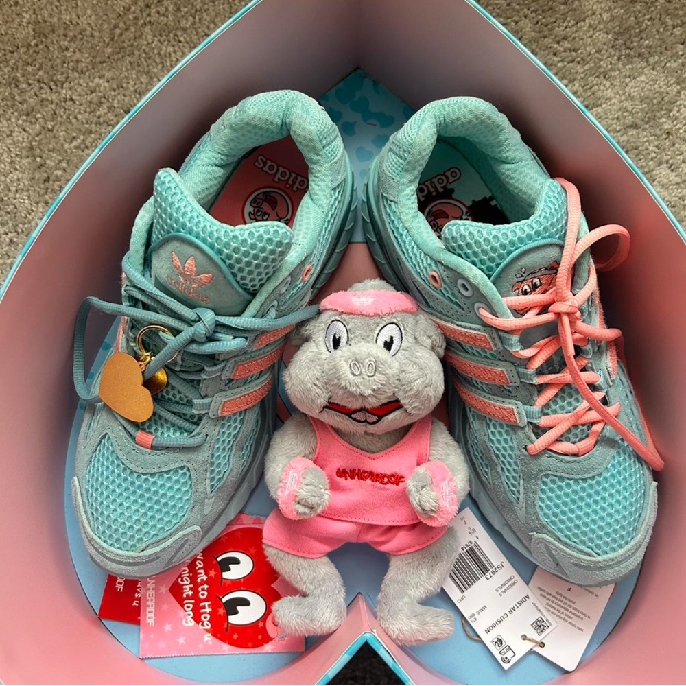 SIGNED BY ALYSHA CLARK WNBA CHAMPION unheardof x adidas “PORK CHOP PIGGY RUNNER”